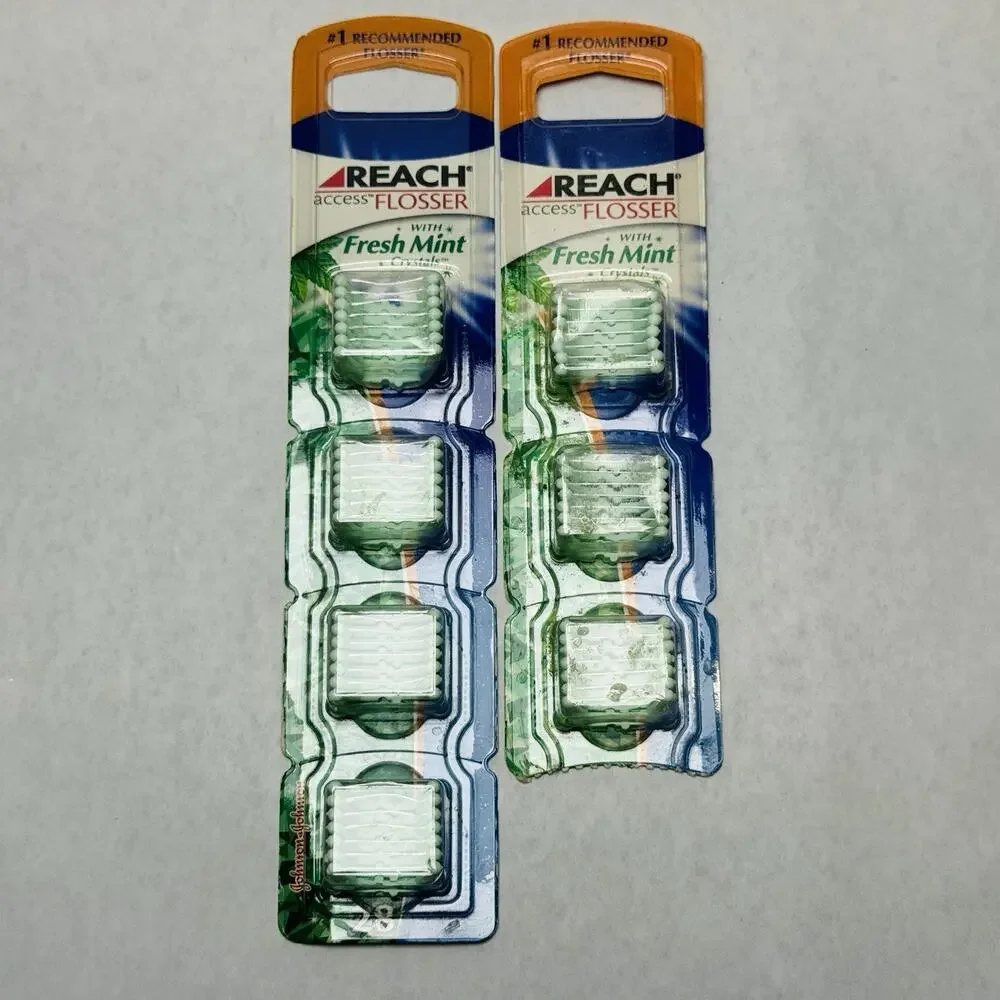 Johnson & Johnson Reach Access Flosser Fresh‎ Mint Crystals 49 Count SEALED